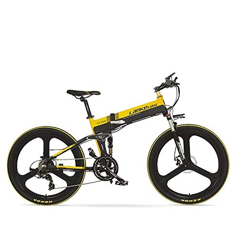 Bicicletas eléctrica : MERRYHE Bicicleta elctrica para Adultos Bicicleta elctrica de 26 Pulgadas Bicicleta de Carretera Bicicleta de Carretera 48 V Batera de Litio Poder de la Bicicleta, A-48V10ah