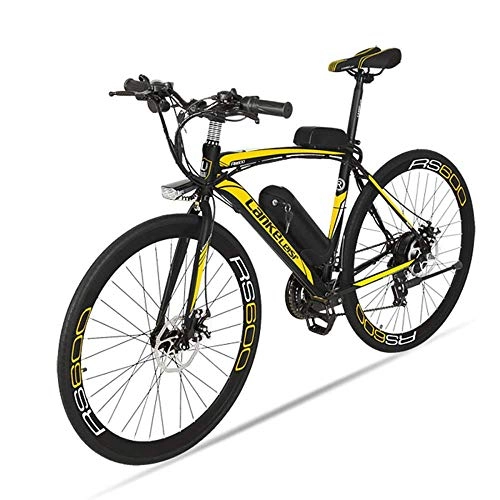 Bicicletas eléctrica : MERRYHE Capacidad eléctrica de la Bicicleta del Camino de la Bici del Camino de Las vespas desprendibles de Las vespas de ciclomotor 240W / 36V / 10ah-20ah, Yellow-36V20ah