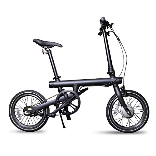 Bicicletas eléctrica : Mi el Motor sin escobillas de Alta Velocidad 250W Proporciona un Esfuerzo de torsión más Alto MI QICYCLE Electric FOLDINGBIKE Bike Black, Adultos Unisex, Negro, Unico