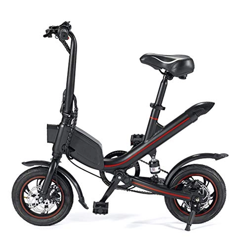 Bicicletas eléctrica : Mini Folding Electric Car, Adult Two-Wheel Mini Pedal Electric Car, Portable Folding Travel Battery Car, Outdoor Motorcycle Tour Bicycle