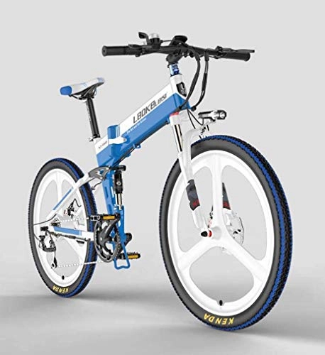 Bicicletas eléctrica : MJL Bicicleta de Playa para Nieve, Bicicleta de Montaa para Adultos, 48V 10.4Ah, Bicicletas de Aleacin de Aluminio de 400W, Bicicleta Todoterreno de 7 Velocidades, Ruedas de 26 Pulgadas, D, Mi