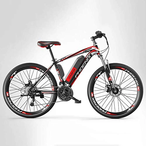 Bicicletas eléctrica : MJL Bicicleta de Playa para Nieve, Bicicleta de Montaa para Adultos, Bicicletas de 250 W, Bicicleta Todoterreno de 27 Velocidades, 36 V, Ruedas de 26 Pulgadas, B, 10 Ah, un, 8Ah