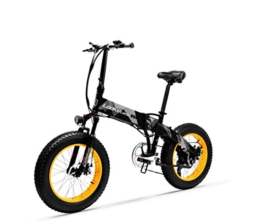 Bicicletas eléctrica : MJL Bicicleta de Playa para Nieve, Bicicleta de Montaa Plegable para Adultos, Bicicletas de Playa para Nieve de Aleacin de Aluminio de 400 W, Bicicleta Urbana de 48 V 10, 4 Ah, Ruedas de 20 Pulgadas