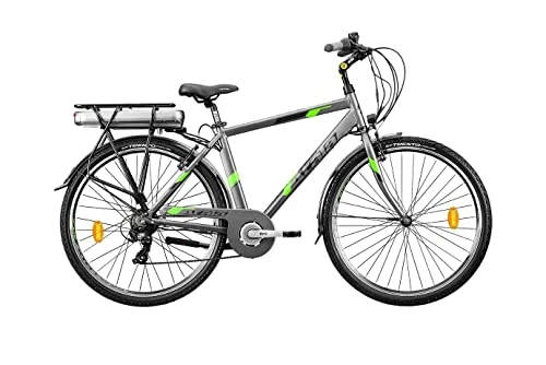 Bicicletas eléctrica : Modelo Atala 2021 - Bicicleta de trekking eléctrica E-Run 7.1 ant / verde con motor 500, talla 49 (M) para hombre
