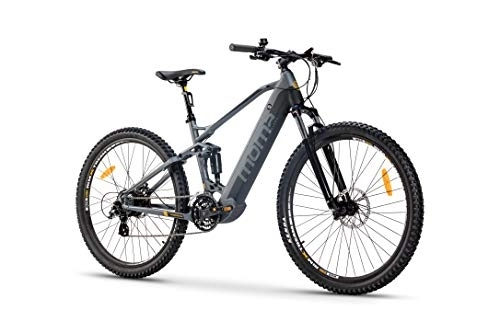 Bicicletas eléctrica : Moma Bikes Bicicleta Electrica, EMTB 29", Full Suspension, Shimano 24v, Frenos de disco hidráulicos, Bateria Integrada Ion Litio 48V 13Ah