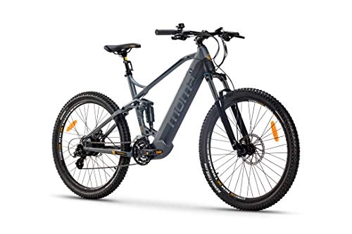 Bicicletas eléctrica : Moma Bikes Bicicleta Eléctrica E-MTB 27.5" Full Suspension, Shimano 24vel, frenos hidráulicos, batería Litio 48V 13Ah (624Wh)