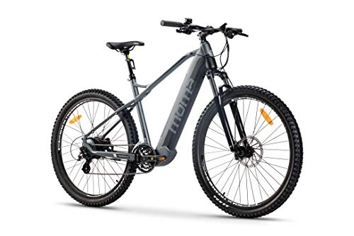Bicicletas eléctrica : Moma Bikes Bicicleta Eléctrica E-MTB 29", Shimano 24vel, frenos hidráulicos, batería Litio 48V 13Ah (624Wh), Color Gris, Tamaño 29 L - XL