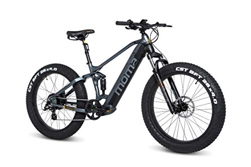 Bicicletas eléctrica : Moma Bikes E-MTB, FATBIKE 26 pulgadas PRO, Equipped Full SHIMANO, Frenos de disco hidráulicos, Batería Litio integrada y extraible 48V 13Ah