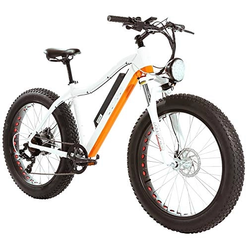 Bicicletas eléctrica : MONSTER 26 MTB (Blanco Motor: Bafang Rueda Trasera 500watt 48 v