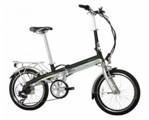 Bicicletas eléctrica : Monty EF39 - Bicicleta elctrica, Color Negro / Verde / Plateado, 12" / 20
