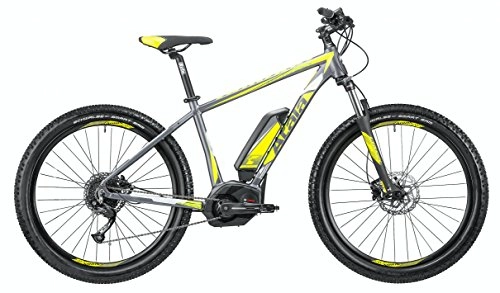 Bicicletas eléctrica : Mountain Bike elctrica EMTB con pedalada assistita Atala b-cross CX 5009velocidad, color antracitaAmarillo Mate, Tamao S-16(150170cm)