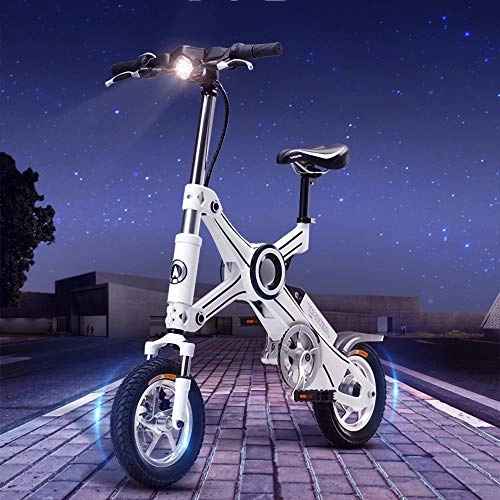 Bicicletas eléctrica : MRMRMNR Bicicletas Electricas Plegables 36V 250W Porttil Inteligente Bici Plegable Adulto para Hombre Y Mujer, Faros LED Inteligentes, Conexin Bluetooth, Control Remoto, Rodamiento 120KG