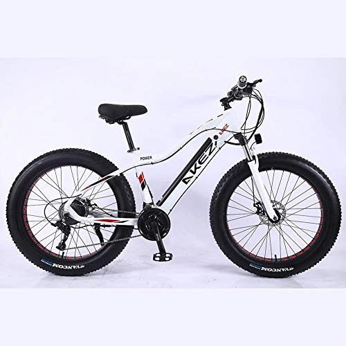 Bicicletas eléctrica : MRXW Clulas de Litio de aleacin de Aluminio de 26 Pulgadas Oculta Bicicleta elctrica, Bicicleta de montaña apoyado Adulto Moto de Nieve en Bruto, la batera de Iones de Litio reemplazable b.