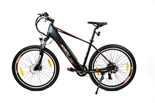 Bicicletas eléctrica : MYATU - Bicicleta de montaña eléctrica de 27, 5 pulgadas con batería de 13 Ah y cambio Shimano de 7 velocidades.