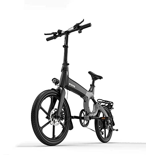Bicicletas eléctrica : N&I Bicicleta eléctrica para adultos de montaña, 250 W, 48 V, de litio, aleación de magnesio de 6 velocidades, ruedas de 20 pulgadas, B A