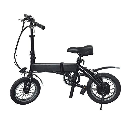 Bicicletas eléctrica : NBWE Bicicleta elctrica Bicicleta elctrica de 14 Pulgadas con Pedal Plegable de Dos Ruedas / Bicicleta de Viaje con batera de Litio se Puede Colocar en el Maletero Wheel Bike