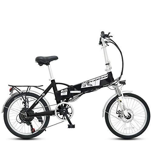 Bicicletas eléctrica : NBWE Bicicleta elctrica Bicicleta Plegable Adultos 36 / 48V batera de Litio ciclomotor Hombres y Mujeres batera pequea Bicicleta