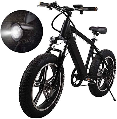 Bicicletas eléctrica : Neumático de Grasa de Bicicleta Plegable eléctrico 20 4"con batería de Iones de Litio de 48V 500W 15AH, y Freno de Disco con Ruedas de 20 Pulgadas de.