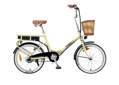 Bicicletas eléctrica : Nilox E-Bike J1 Plus, Bicicleta eléctrica plegable con pedaleo asistido, 40 km de autonomía, hasta 25 km / h, batería de litio de 36 V 7, 5 Ah, ruedas de 20
