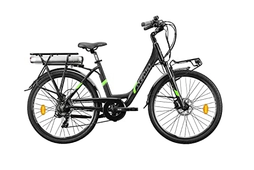 Bicicletas eléctrica : Nuevo modelo Atala 2021 E-RUN 8.1 HD Lady 500 Color negro / verde talla 45 (S)