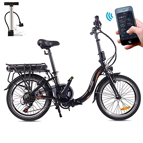 Bicicletas eléctrica : Oficial ] Fafrees 20F054 Bicicleta Eléctrica Plegable de 20 Pulgadas con Pedales, Bicicleta Eléctrica 250W 36V 10AH Velocidad máxima 25 km / h Bicicleta Ideal para Mujeres y Ancianos