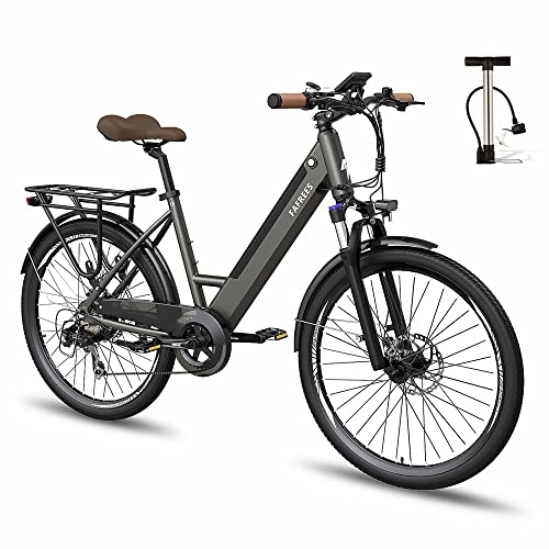 Bicicletas eléctrica : Oficialmente ] Fafrees F26-PRO Bicicleta eléctrica con aplicación E Bike de 26 pulgadas, 250 W para mujer hombre, 42 N.m, bicicleta de montaña con batería de 36 V / 10 Ah 120 kg pedelec e Bike IP54