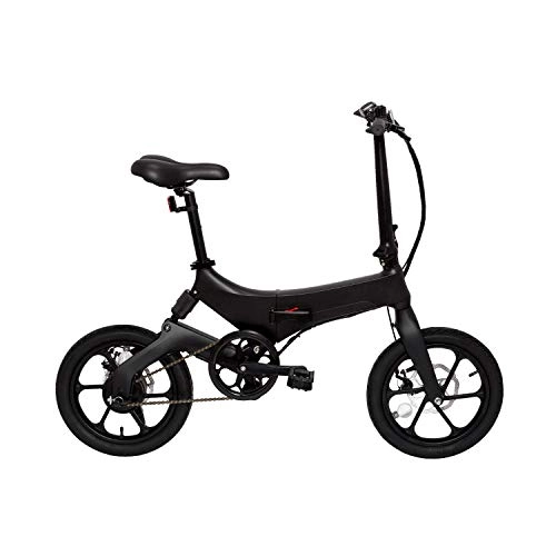 Bicicletas eléctrica : OhmBike Bicicleta Plegable eléctrica 2019, Alcance de hasta 50 km y Velocidad de 25 km / h, para Llevar en Cualquier Lugar, Bicicleta Plegable de 16 Pulgadas, con Permiso de circulación, Negro