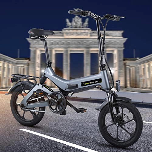 Bicicletas eléctrica : OhmBike Innovadora bicicleta eléctrica plegable de hasta 50 km de alcance y 25 km / h de velocidad para llevar a cualquier lugar, bicicleta eléctrica potente batería de 7, 5 Ah.