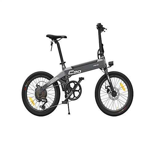 Bicicletas eléctrica : OUXI Bicicleta de montaña para Adultos, Bicicletas eléctricas Plegables con neumáticos mejorados de y batería extraíble de Gran Capacidad(C20 Gris)