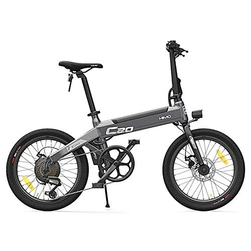 Bicicletas eléctrica : OUXI HIMO C20 Bicicleta EléCtrica, Bicicleta de Ciclomotor EléCtrica Plegable con 250W 10Ah Velocidad MáXima 25 Km / h Bicicleta EléCtrica Plegable para Viajeros Urbanos para Adultos-Negro
