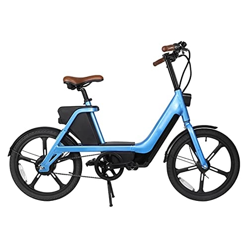 Bicicletas eléctrica : paritariny Bicicleta eléctrica 20 Pulgadas eléctrica asistida Bicicleta 36V350W Motor de Rueda Trasera 9.6AH Li-i-on Batería de Litio Marco Femenino Ebike (Color : Blue)