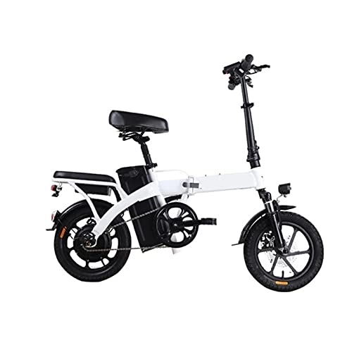 Bicicletas eléctrica : paritariny Bicicleta eléctrica Bicicleta eléctrica Ciclismo Bicicletas electrónicas para Adulto 12 lnch 2000w 60v 45km / h Batería extraíble (Color : White, Size : A60KM-E20KM)