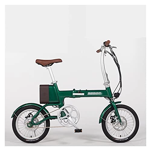 Bicicletas eléctrica : paritariny Bicicleta eléctrica Ciudad Libertad Casual Retro pequeño batería de Litio eléctrico Bicicleta Energía y Confort (Color : Retro Green)