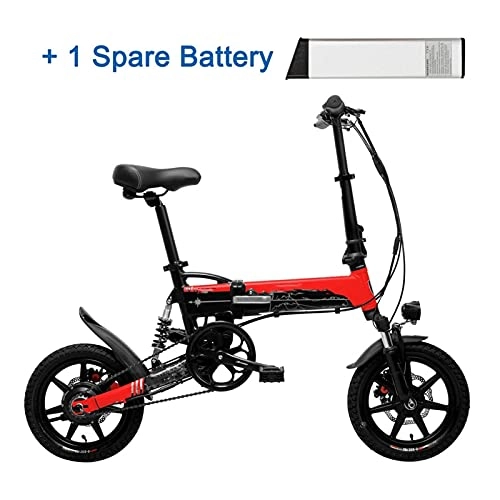 Bicicletas eléctrica : paritariny Bicicleta eléctrica G100 Mini Bicicleta eléctrica Plegable, 40 0W, 36V / 8.7A, 14 Pulgadas e Bicicleta, Freno de Disco, batería extraíble, llanta de aleación de magnesio