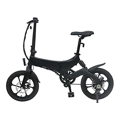 Bicicletas eléctrica : paritariny Bicicleta eléctrica Neumático eléctrico Plegable portátil de Bicicleta de Bicicleta de 16 Pulgadas 25km / h 5 0KM Buca de Doble Disco de Bicicleta al Aire Libre de Ebike Inteligente