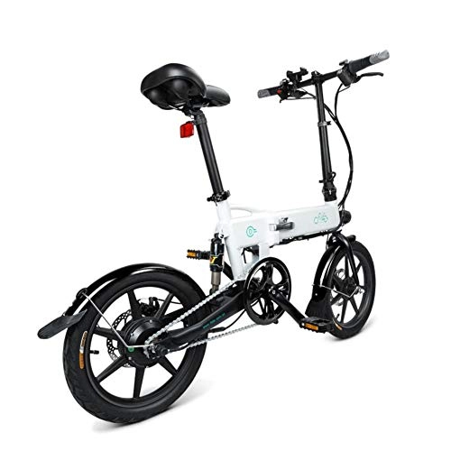 Bicicletas eléctrica : perpetualu Bicicleta elctrica Plegable, Sistema elctrico FIIDO D2 7.8, puramente elctrica, para Montar a Caballo, Potencia elctrica de Tres Modos, Blanco