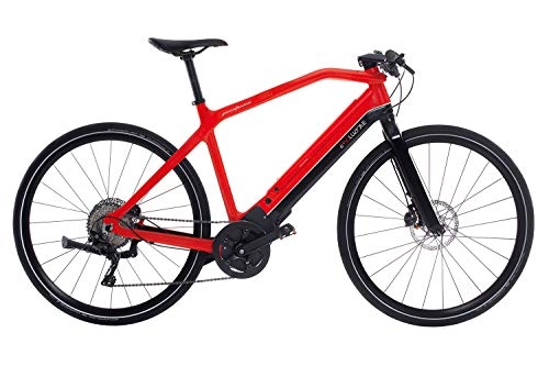 Bicicletas eléctrica : Pininfarina Evoluzione Sportiva Carbon Shimano XT - Bicicleta elctrica de 11 velocidades, Color Rojo, tamao Medium