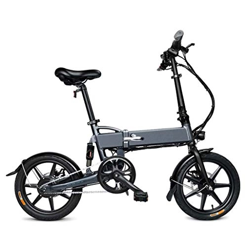 Bicicletas eléctrica : Potente Bicicleta elctrica de aleacin de Aluminio Plegable Bicicleta elctrica E-Bici 36V 7.8Ah 250W 25 kmh 16 (Size : AU)