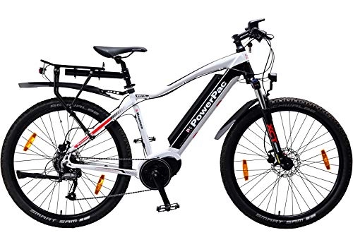 Bicicletas eléctrica : PowerPac PEDELEC - Bicicleta eléctrica de montaña (27, 5" Frenos de disco + batería de ion de litio 36 V 17 Ah (612 Wh) – Modelo 2019