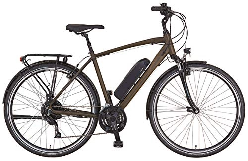 Bicicletas eléctrica : Prophete ENTDECKER E9.6 - Bicicleta eléctrica para hombre (28", 52 cm), color marrón oscuro mate