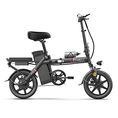 Bicicletas eléctrica : Qsfdhifdr Bicicletas eléctricas Plegables, ciclomotores pequeños, baterías de Litio para Adultos, Mini Scooters, Scooters amortiguadores.-528Wh sobre 85KM_48V