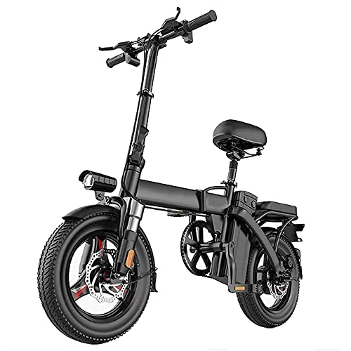 Bicicletas eléctrica : QTQZ Bicicleta eléctrica Multiusos para Adultos Bicicleta eléctrica Plegable Batería de Iones de Litio extraíble 8Ah 280W 48V Velocidad máxima 25 km / h Pantalla LCD Hombres Mujeres Bicicletas el