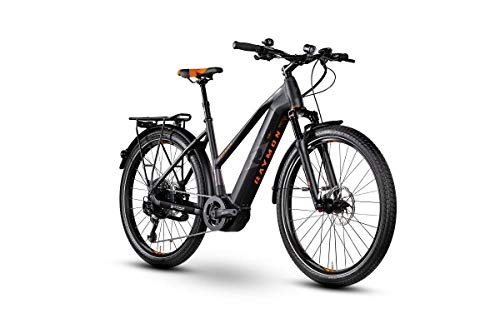 Bicicletas eléctrica : RAYMON E-Tourray LTD 2.0 Pedelec - Bicicleta elctrica para Mujer, Color Negro y Naranja, Color Negro / Gris / Naranja, tamao 48 cm