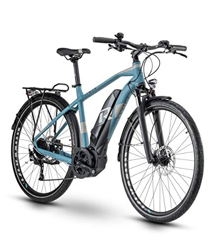 Bicicletas eléctrica : RAYMON Tourray E 5.0 Pedelec - Bicicleta eléctrica de trekking, color azul y gris 2020: 60 cm