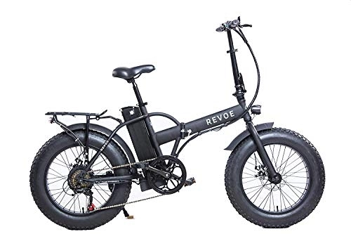 Bicicletas eléctrica : Revoe e-bike Dirt Vtc, Fat Bike Bicicleta Plegable, Negro, 20 '', Shimano Shift, 25 Km / h