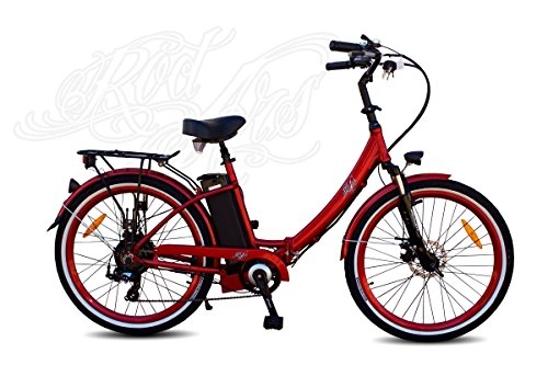 Bicicletas eléctrica : Rodars eBike Pedelec Bicicleta Eléctrica de Ciudad Cuadro Abierto Plegable 26" Cuore 250W 11Ah Samsung 25km / h Autonomía 50-70km