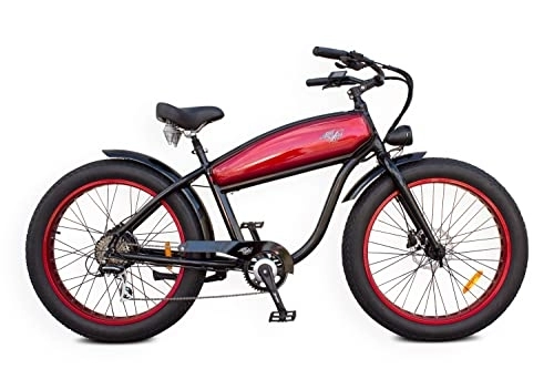 Bicicletas eléctrica : Rodars Outlaw - Negro y Rojo - 250W / 10Ah