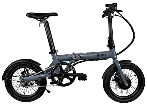 Bicicletas eléctrica : RymeBikes Tokio - Bicicleta Plegable Elctrica, Unisex Adulto, Gris, Talla nica