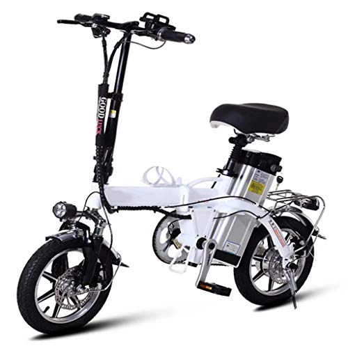 Bicicletas eléctrica : RZBB E-Bici Plegable con 350W 48V / 10Ah De La Batería, De 14 Pulgadas Bicicleta Eléctrica Plegable para Adulto, Plegable Eléctrico De La Bicicleta con Pedales De Bicicleta, hasta 40 Km / H