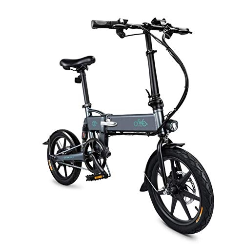 Bicicletas eléctrica : RZBB Monte En Bicicleta La Batera De Litio Plegable del Coche De La Batera, Ebike, Bicicleta Elctrica Plegable con Luz Led Frontal para Adultos